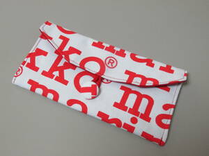  Marimekko hand made pretty glasses case Logo white × red 2 CP