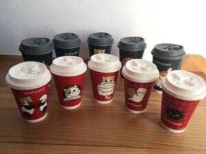 mofusand コーヒーカップM×５種類 L×５種類　コンプリート ファミリーマート ファミマ カフェカップ　全10種類 モフサンド