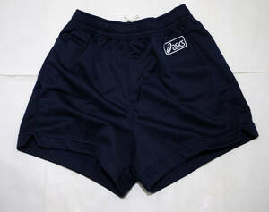  gym uniform * Asics woman for jersey short bread XO navy blue unused goods prompt decision!