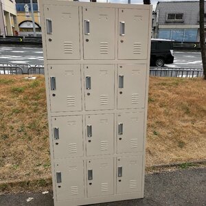 vOGv [ direct pick ip possibility ] locker 12 person for key equipped spare equipped secondhand goods W905×D400×H1850 white 3 row 4 step office work locker vZ-240201