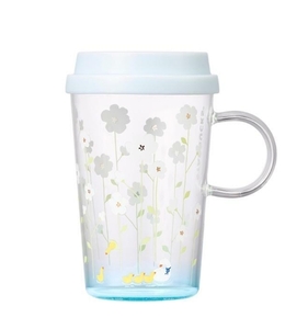 スプリング 韓国　スターバックス(Starbucks） ディライト リッド グラス 355ｍl　新品