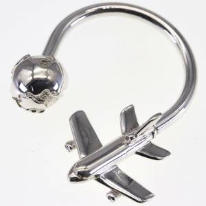  прекрасный товар Tiffany брелок для ключа самолет серебряный 925 глобус ключ очарование 