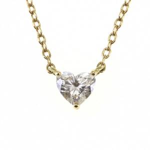 a- Carhartt Shape diamond necklace sorutia Heart K18 0.16ct AHKAH