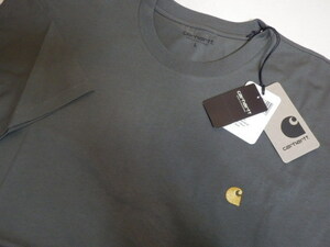新品 タグ付 CARHARTT WIP S/S CHASE T-SHIRT 半袖Tシャツ/カーハート 　ロゴの刺繍 ルーズフィット/IO26391　カラーThyme/Gold サイズL