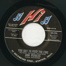 【7inch】試聴　ANN PEEBLES 　　(HI 2284) BEWARE / YOU GOT TO FEED THE FIRE_画像2