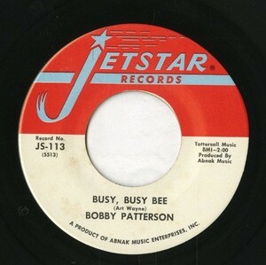 【7inch】試聴　BOBBY PATTERSON 　　(JETSTAR 113) SWEET TASTE OF LOVE / BUSY BUSY BEE