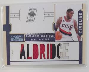 2010-11 Panini National Treasures Prime Patch LaMarcus Aldridge /25 パッチ , Blazers