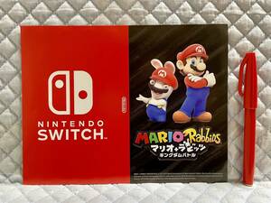 【非売品 店頭用POPのみ】マリオ+ラビッツ キングダムバトル【2018年製 未使用品 告知 販促】MARIO＋RABBIDS Nintendo Switch