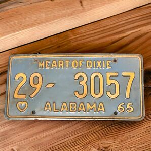 【即日発送】Vintage 1965 Alabama License Plate