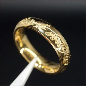 [RING] Top Quality 316L Gold Lord Of The Ring ロード・オブ・ザ・リング レプリカ 肉厚 6mm 甲丸 ゴールド リング 26号 (7.8g)