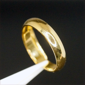 [RING] 24K Gold Plated Smooth Simple 甲丸内平 スムース 巻き指輪 アジャスタブル フリーサイズ 5mmワイド ゴールド リング