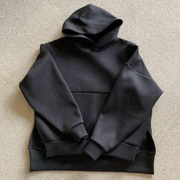 『美品』 UJOH ウジョー パーカー BLACK size２袖穴デザイン