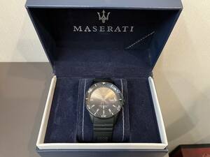 ☆【売り切り】美品 MASERATI マセラティ WATER RESISTANT 100METERS ブラウン文字盤 腕時計 メンズ