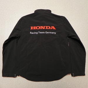 希少 HONDA RACING TEAM JERMANY ジャケット ブルゾン ジャンパー M 刺繍 ホンダレーシング HRC ラッセル 黒 ブラック 古着 ★h