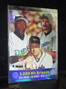 ★野球カード T・グウィン/C・リプケン/W・ボッグス 2000 Topps Chrome TC10 REFRACTOR 3000 HLT Mrigade