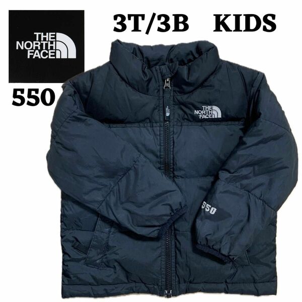 【REUSE：THE NORTH FACE 】　ノースフェイス　　KIDS ダウンジャケット 約90サイズ　3T/3B サイズ