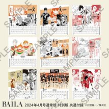 BAILA（バイラ） 2024年4月号増刊 佐藤健表紙版 付録：『劇場版ハイキュー!! ゴミ捨て場の決戦』卓上コミックカレンダー_画像3