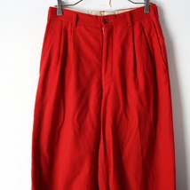 90s AD1993 コムデギャルソン オム COMME des GARCONS HOME 赤 レッド ウール パンツ size S / 古着 ヴィンテージ _画像4