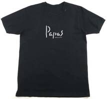 Papas パパス　クルーネック半袖Tシャツ/ブラック/Sサイズ_画像1