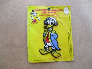 70s ディズニーDisney『ドナルドダック』Donald Duck ワッペン/ドナルドStreamlineビンテージvintageヴィンテージWALTパッチpatch S34