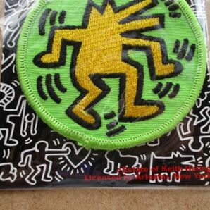 【ライセンス品】00s キースへリングKEITH HARINGパッチ犬ワッペン/Artestar.NYデッドストックDOG地下鉄PATCHストリートアートART S61の画像3