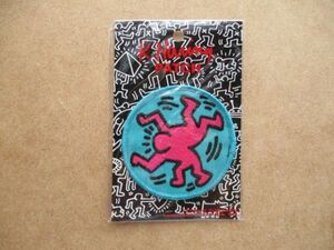 【ライセンス品】00s キースへリングKEITH HARINGパッチ ワッペン/Artestar.NYデッドストックA地下鉄PATCHストリートアートARTユニクロ S61