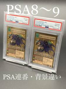 【PSA9・PSA8】背景違い2連番　ルーチェモンサタンモード ゴールドエッチング 2枚セット背景A B 15th