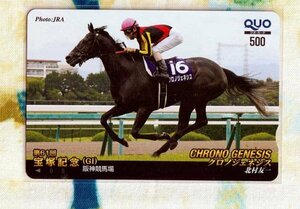 (Y52-3) 競馬 クロノジェネシス 宝塚記念 競走馬 クオカード500 (QUO)