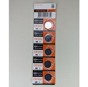 CR1632 lithium button battery 5 piece [ house ] use recommendation time limit 2028 year 12 month 