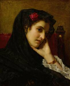 Art hand Auction 全新 Hugues Merle 西班牙美女 特殊工艺 高品质印刷 A4尺寸 无框 特价980日元(含运费) 立即购买, 艺术品, 绘画, 其他的