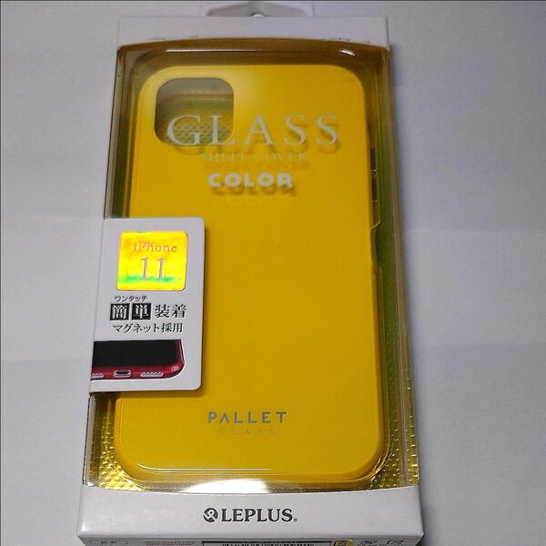 iPhone11 背面ガラスシェルケース SHELL GLASS COLOR 端末保護 ガラス+PC マグネット固定 ハードケース