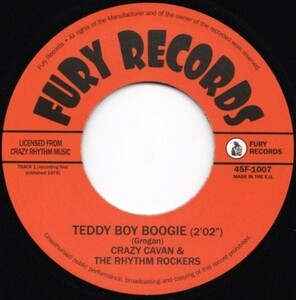 貴重盤 / CRAZY CAVAN & THE RHYTHM ROCKERS - TEDDY BOY BOOGIE / TEDDY BOY ROCK'N' ROLL (ltd 45') / ロカビリー / UK TEDDYBOY REVIVAL