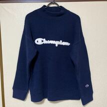 【チャンピョン】Champion　ニットセーター（モックネック）　S（Mサイズ）　ネイビー／紺_画像1