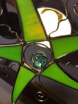 ガラスと金属の星飾り一個(ガラスの色はグリーン) 色違い出品中、星飾り2個以上落札で1割引きにいたします。_画像4