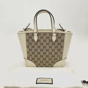 GUCCI　グッチ　GGキャンバス　アイボリー　ベージュ　449241　2WAYバッグ　ハンドバッグ　ショルダーバッグ【中古】【美品】