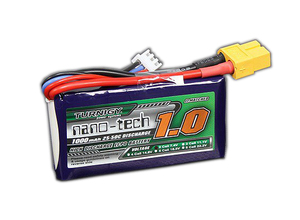 Turnigy nano-tech 1000mAh 2セル 7.4V 25-50Cリポ