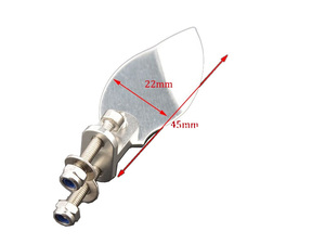 小型艇用 45mm■アルミ製ターンフィン 2個セット　スタビライザー
