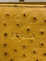 FURLA バッグ ショルダーバッグ ハンドバッグ オーストリッチ 本革 中古保管品 / 現状品 美品 フルラ made in italy【0201k-9】_画像2