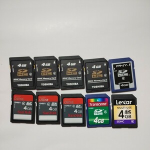 SDカード４GB１０枚