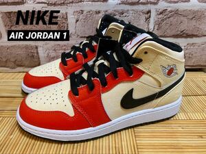 NIKE 22.5cm воздушный Jordan 1 MID SS GS Nike AIR JORDAN [DV7012-100]
