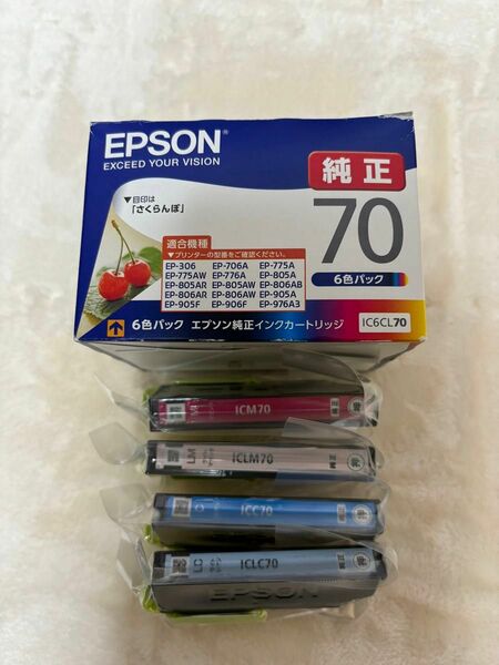 EPSON エプソン　純正　インクカートリッジ　IC6CL さくらんぼ　4色