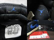 デッド 新品 2001 NIKE AIR JORDAN 1 RETRO BLACK ROYAL BLUE OG 136066-041 US9.5 ナイキ エアジョーダン ロイヤル 黒青 シカゴ ブルズ_画像10