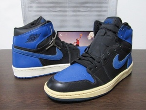 デッド 新品 2001 NIKE AIR JORDAN 1 RETRO BLACK ROYAL BLUE OG 136066-041 US9.5 ナイキ エアジョーダン ロイヤル 黒青 シカゴ ブルズ