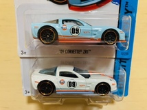 HOTWHEELS Chevrolet '09 CORVETTE ZR1 Gulf C6 シボレー コルベット 2台 2色 ガルフカラー ホットウィール_画像2