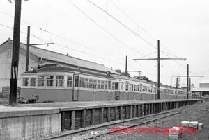 日立電鉄 常北太田駅の車両群 昭和38年 KG判