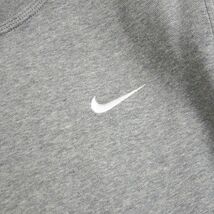 P883 新品 NIKE ナイキ 裏起毛 クルーネック スウェット トレーナー ロゴ刺繍 2XL ダークグレーヘザー_画像6