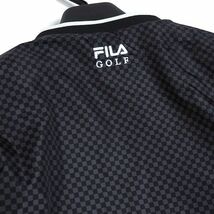 P996 新品 FILA GOLF フィラ ゴルフ 裏起毛 Vネック 2WAY スニード ジャケット ブルゾン 袖脱着可能 蓄熱 M ブラック_画像9