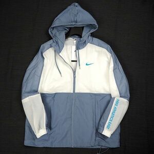 P976 新品 NIKE ナイキ フルジップ ウーブン ジャケット 裏地メッシュ トレーニング 2XL アッシェンスレート/ホワイト