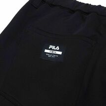 R169 新品 FILA GOLF フィラ ゴルフ ダンボールニット ストレッチ ジョガーパンツ ビッグロゴ Dカン 90 ブラック_画像8