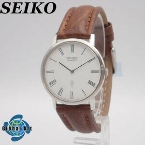 え01140/SEIKO セイコー/シャリオ/クオーツ/メンズ腕時計/ローマン/文字盤 ホワイト/4130-9000